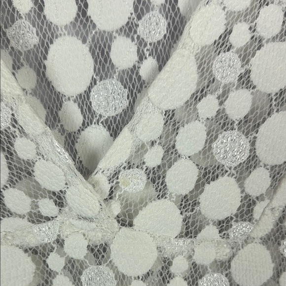 J. Valdi White Polka Dot Lace Long Sleeve Top Size XL - Picture 11 of 11